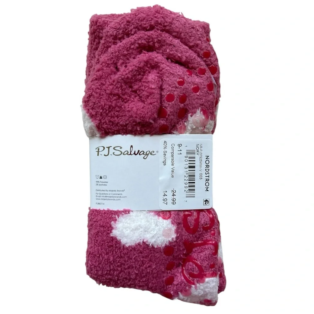 PJ Salvage 2-Pack Socks with Martini Glasses and Hearts NWT
